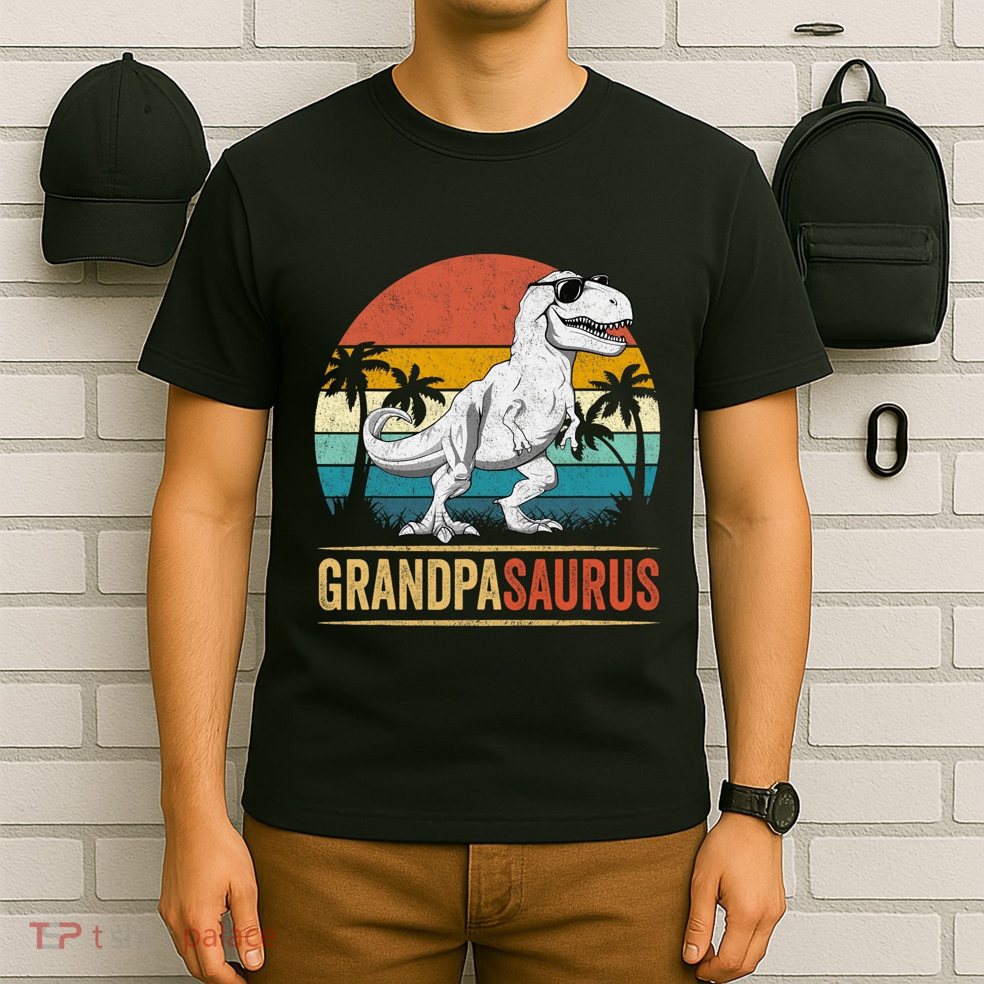 Grandpasaurus T Rex Dinosaur Grandpa Saurus Family Matching T-Shirt