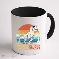 Grandpasaurus T Rex Dinosaur Grandpa Saurus Family Matching Coffee Mug thumb 1