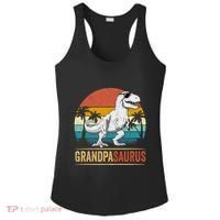 Grandpasaurus T Rex Dinosaur Grandpa Saurus Family Matching Ladies PosiCharge Competitor Racerback Tank thumb 0