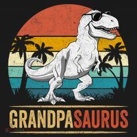 Grandpasaurus T Rex Dinosaur Grandpa Saurus Family Matching Ornament thumb 1