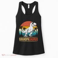 Grandpasaurus T Rex Dinosaur Grandpa Saurus Family Matching Women's Tank Top thumb 0