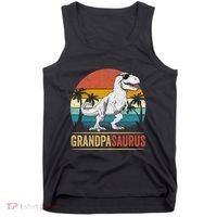 Grandpasaurus T Rex Dinosaur Grandpa Saurus Family Matching Tank Top thumb 0