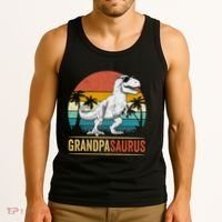 Grandpasaurus T Rex Dinosaur Grandpa Saurus Family Matching Tank Top thumb 3