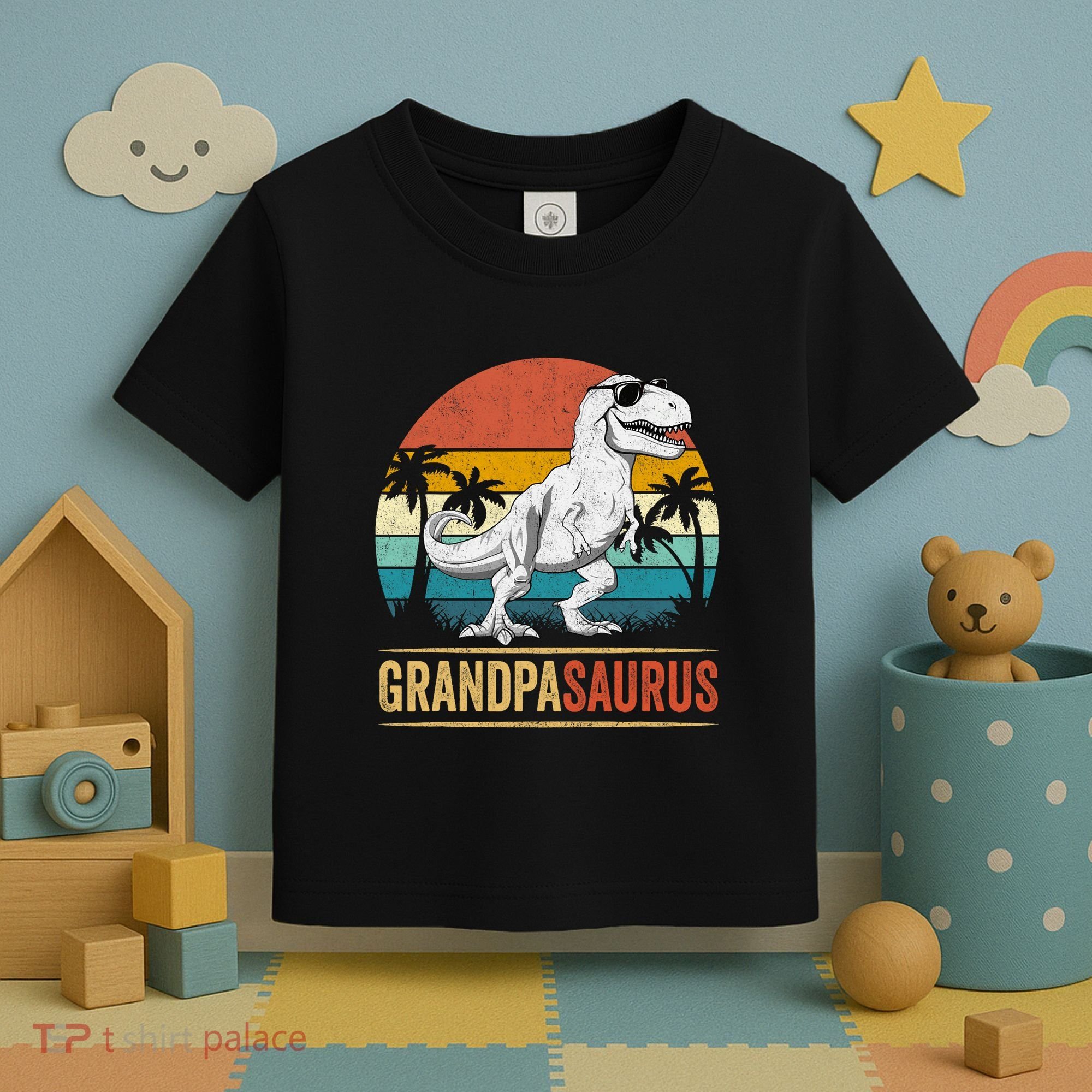 Grandpasaurus T Rex Dinosaur Grandpa Saurus Family Matching Toddler T-Shirt