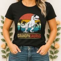Grandpasaurus T Rex Dinosaur Grandpa Saurus Family Matching Women's T-Shirt thumb 2
