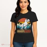 Grandpasaurus T Rex Dinosaur Grandpa Saurus Family Matching Women's T-Shirt thumb 4