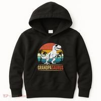 Grandpasaurus T Rex Dinosaur Grandpa Saurus Family Matching Kids Hoodie thumb 0