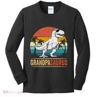 Grandpasaurus T Rex Dinosaur Grandpa Saurus Family Matching Kids Long Sleeve Shirt thumb 0