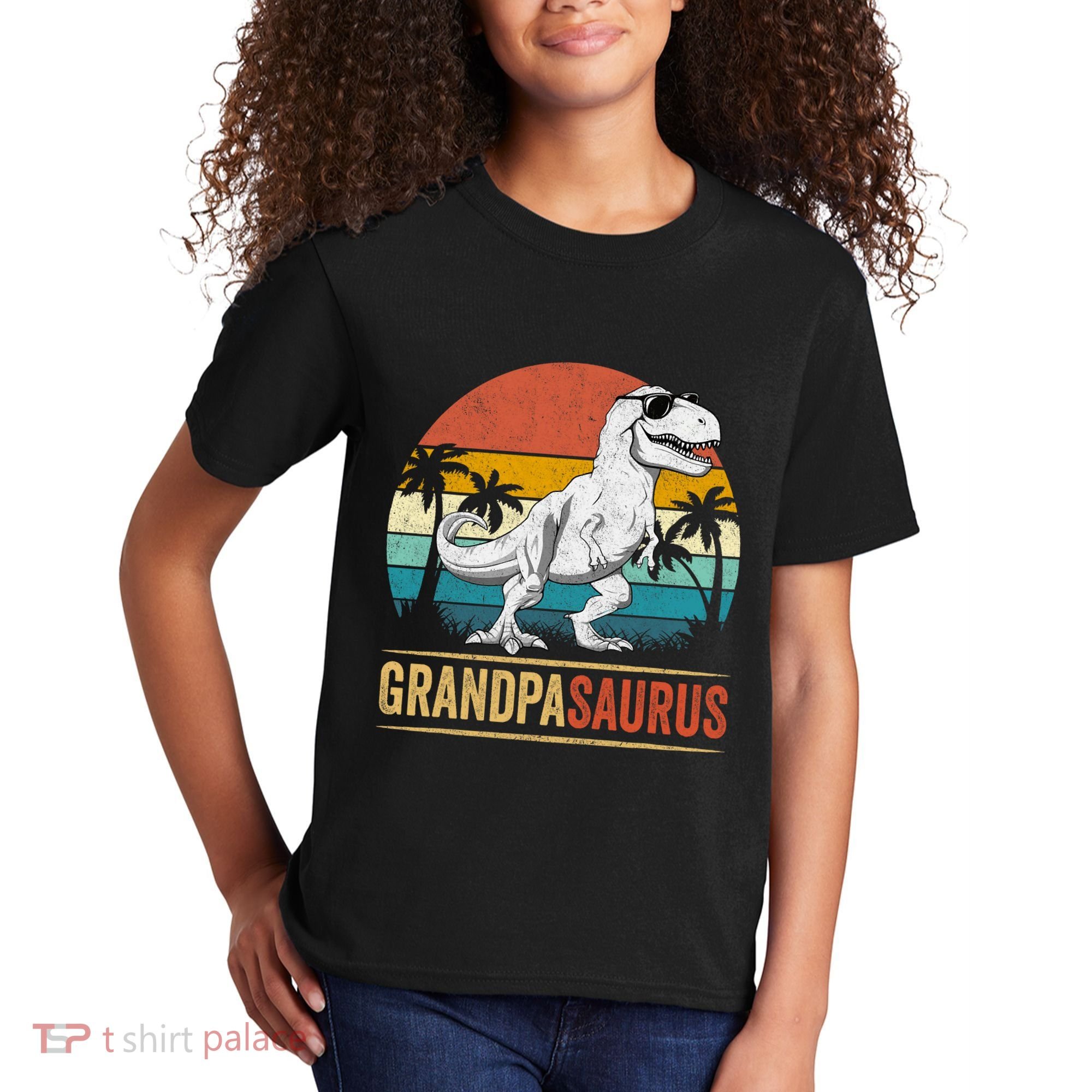 Grandpasaurus T Rex Dinosaur Grandpa Saurus Family Matching Kids T-Shirt