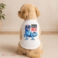 Grandpasaurus T Rex Dinosaur Grandpa Saurus FatherS Family Doggie Tank thumb 2