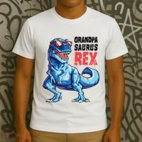Grandpasaurus T Rex Dinosaur Grandpa Saurus FatherS Family T-Shirt thumb 3