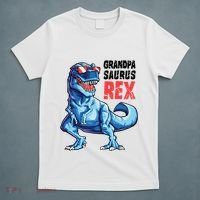 Grandpasaurus T Rex Dinosaur Grandpa Saurus FatherS Family T-Shirt thumb 5