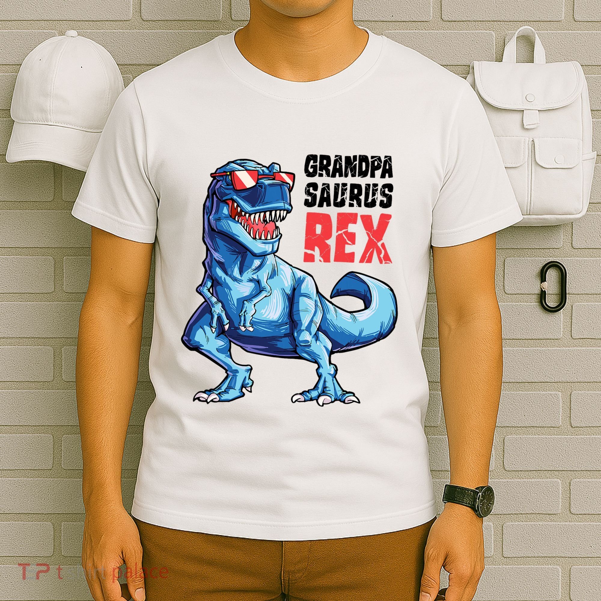 Grandpasaurus T Rex Dinosaur Grandpa Saurus FatherS Family T-Shirt