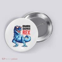 Grandpasaurus T Rex Dinosaur Grandpa Saurus FatherS Family Button thumb 0