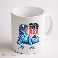 Grandpasaurus T Rex Dinosaur Grandpa Saurus FatherS Family Coffee Mug thumb 1