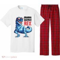Grandpasaurus T Rex Dinosaur Grandpa Saurus FatherS Family Pajama Set thumb 0