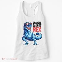 Grandpasaurus T Rex Dinosaur Grandpa Saurus FatherS Family Women's Tank Top thumb 0