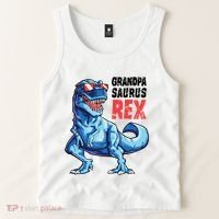 Grandpasaurus T Rex Dinosaur Grandpa Saurus FatherS Family Tank Top thumb 2