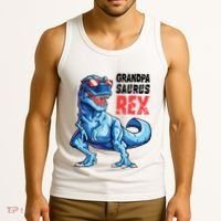 Grandpasaurus T Rex Dinosaur Grandpa Saurus FatherS Family Tank Top thumb 3