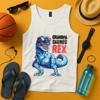 Grandpasaurus T Rex Dinosaur Grandpa Saurus FatherS Family Tank Top thumb 4