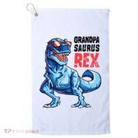 Grandpasaurus T Rex Dinosaur Grandpa Saurus FatherS Family Golf Towel thumb 0