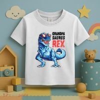 Grandpasaurus T Rex Dinosaur Grandpa Saurus FatherS Family Toddler T-Shirt thumb 3
