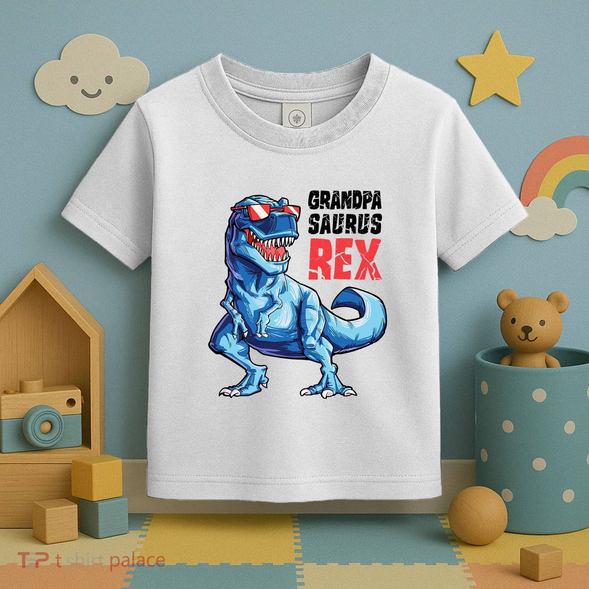 Grandpasaurus T Rex Dinosaur Grandpa Saurus FatherS Family Toddler T-Shirt