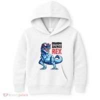 Grandpasaurus T Rex Dinosaur Grandpa Saurus FatherS Family Kids Hoodie thumb 0