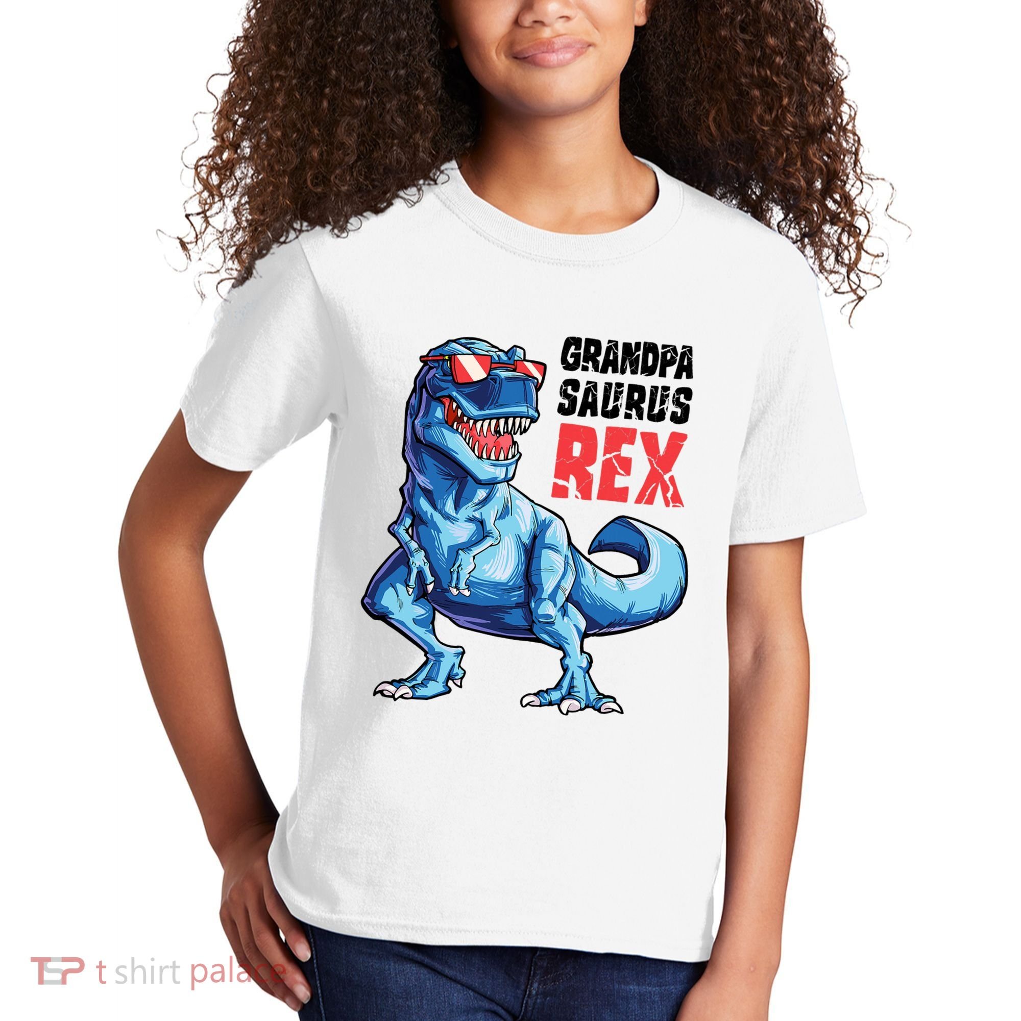 Grandpasaurus T Rex Dinosaur Grandpa Saurus FatherS Family Kids T-Shirt