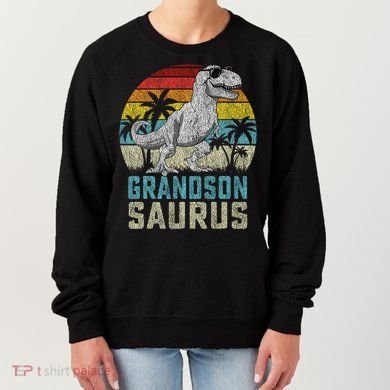 Grandsonsaurus T Rex Dinosaur Grandson Saurus Family Women's Sweatshirt