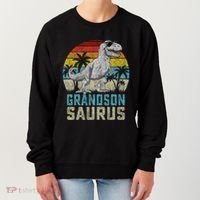 Grandsonsaurus T Rex Dinosaur Grandson Saurus Family Women's Sweatshirt thumb 0