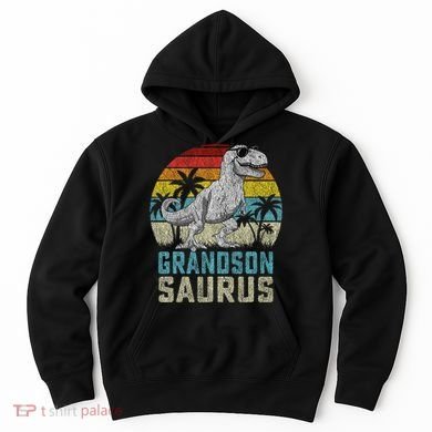 Grandsonsaurus T Rex Dinosaur Grandson Saurus Family Hoodie