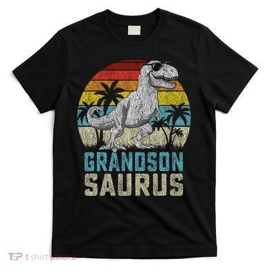Grandsonsaurus T Rex Dinosaur Grandson Saurus Family T-Shirt