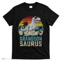 Grandsonsaurus T Rex Dinosaur Grandson Saurus Family T-Shirt thumb 0