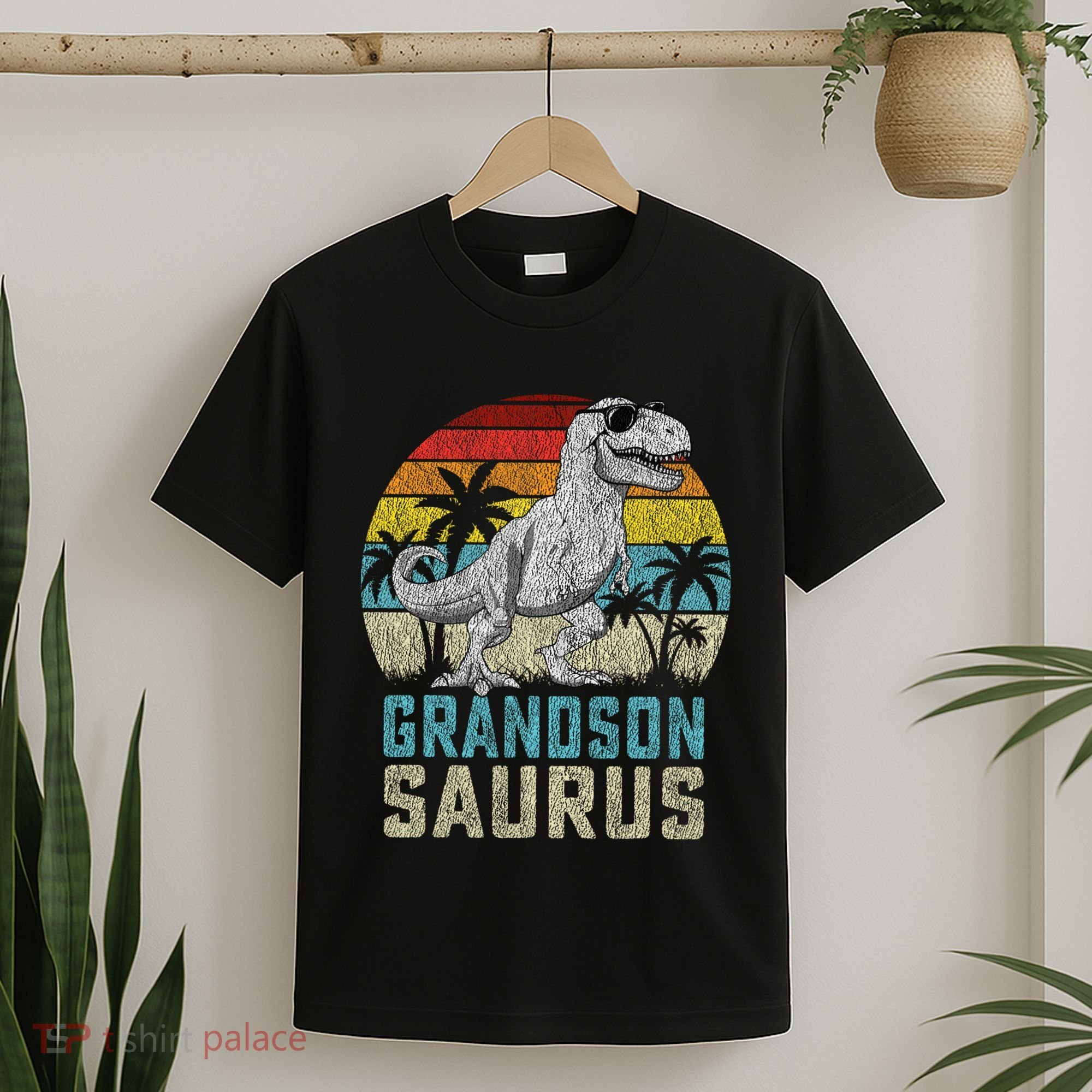 Grandsonsaurus T Rex Dinosaur Grandson Saurus Family T-Shirt