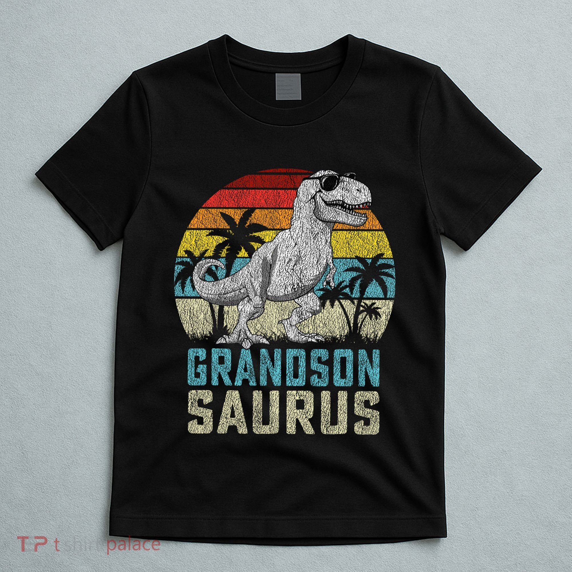 Grandsonsaurus T Rex Dinosaur Grandson Saurus Family T-Shirt