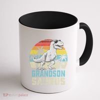 Grandsonsaurus T Rex Dinosaur Grandson Saurus Family Coffee Mug thumb 1