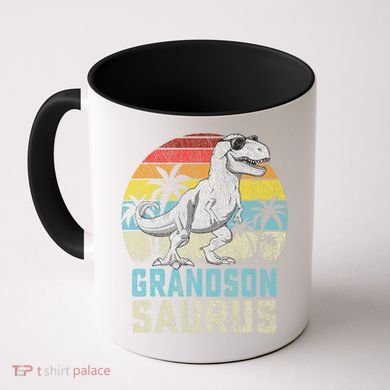 Grandsonsaurus T Rex Dinosaur Grandson Saurus Family Coffee Mug