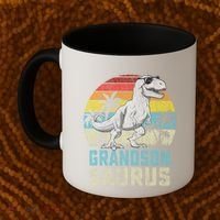 Grandsonsaurus T Rex Dinosaur Grandson Saurus Family Coffee Mug thumb 2