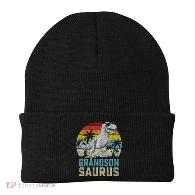 Grandsonsaurus T Rex Dinosaur Grandson Saurus Family Beanie
