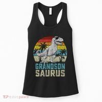 Grandsonsaurus T Rex Dinosaur Grandson Saurus Family Women's Tank Top thumb 0