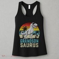 Grandsonsaurus T Rex Dinosaur Grandson Saurus Family Women's Tank Top thumb 3