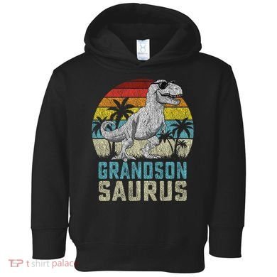 Grandsonsaurus T Rex Dinosaur Grandson Saurus Family Toddler Hoodie