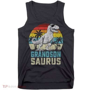 Grandsonsaurus T Rex Dinosaur Grandson Saurus Family Tank Top
