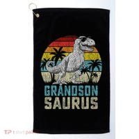 Grandsonsaurus T Rex Dinosaur Grandson Saurus Family Golf Towel thumb 0