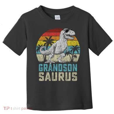 Grandsonsaurus T Rex Dinosaur Grandson Saurus Family Toddler T-Shirt