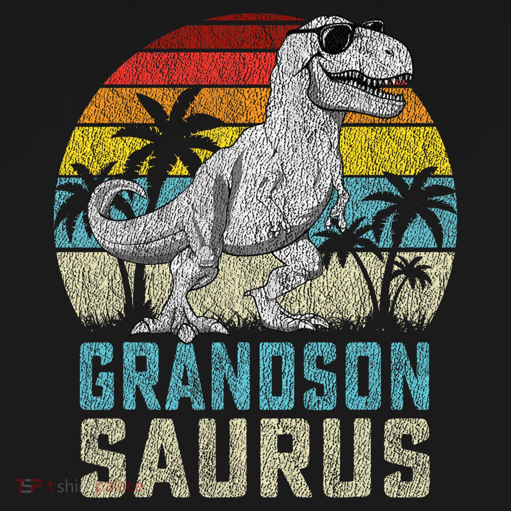 Grandsonsaurus T Rex Dinosaur Grandson Saurus Family Toddler T-Shirt