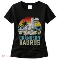 Grandsonsaurus T Rex Dinosaur Grandson Saurus Family Women's T-Shirt thumb 0