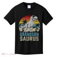Grandsonsaurus T Rex Dinosaur Grandson Saurus Family Kids T-Shirt thumb 0
