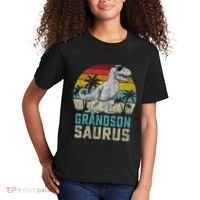 Grandsonsaurus T Rex Dinosaur Grandson Saurus Family Kids T-Shirt thumb 2